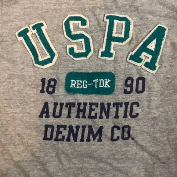 U.S. Polo Assn. Boys Gray Graphic Tee Shirt Size 4T 100% Cotton Casual Wear - Picture 2 of 4